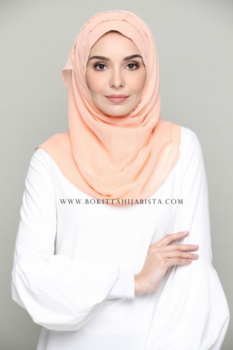 DUSTY CORAL-PLAIN SMOOTH CHIFFON