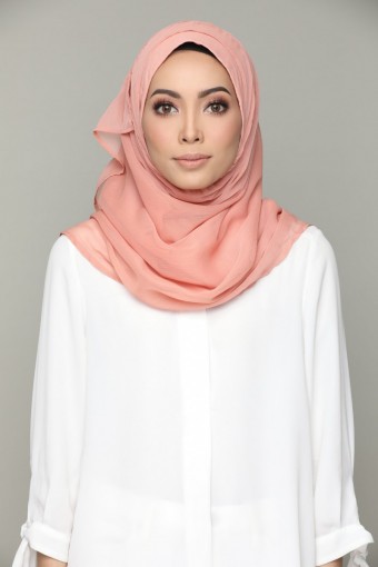 BRICK-PLAIN SMOOTH CHIFFON