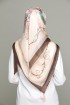 Pastel Unconditional Love - Classic Shawl-Digital Printed Square SILK 130x130 cm with Tassels