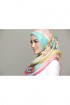 Al-Hambra-Classic Shawl-Digital Printed Square SILK 130x130 cm with Tassels