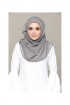 Silvery Moons-Premium Plain with Embroidery and Pearls Smooth Chiffon (DEFECT ITEM)