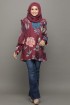 Carnation Rose Obsession-Tunic Ruffles-Printed Rayon Natural Fiber