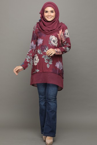 Jasmine Rose Obsession-Tunic  Vital-Printed Rayon Natural Fiber