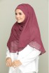 Aubergine-Plain With Tassels Smooth Chiffon (DEFECT ITEM)