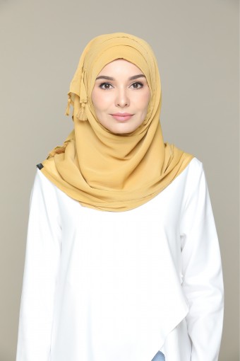 Honey Mustard Plain Smooth Chiffon