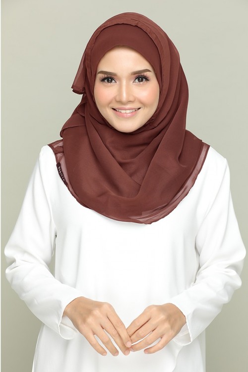 Maroon - Basics Plain Lite Chiffon