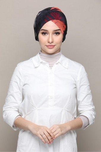 Eden-Cap Shawl-Printed Smooth Chiffon
