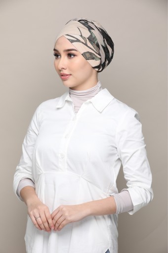 Hidden Garden-Cap Shawl-Printed Smooth Chiffon