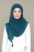 Deep Teal-Taj-Plain Crepe Chiffon