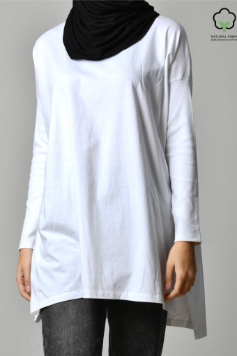 White-Tshirt Tulip-Plain Organic Cotton