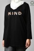 ALWAYS BE KIND BLACK-Tshirt Pansy-Printed Cotton