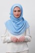 Baby Blue-Plain Mosaic Butti Chiffon