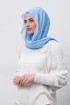 Baby Blue-Plain Mosaic Butti Chiffon