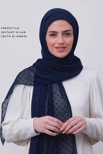 Captain Blue-Plain Mosaic Chiffon (NEW STYLE)