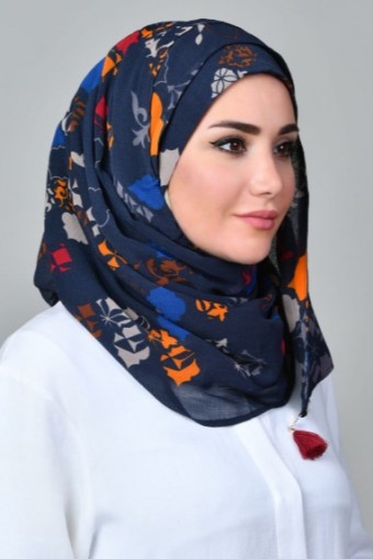 Fanous-Printed Mosaic Chiffon