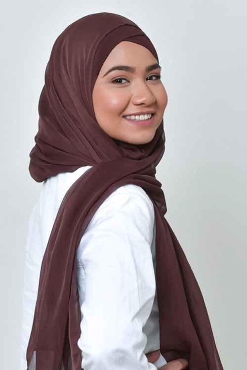 Chocolate-Basics Plain Lite Chiffon