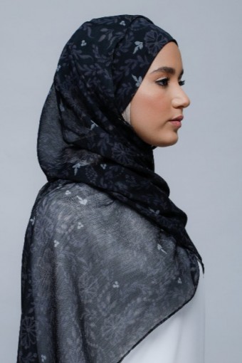 Bliss-Printed Crinkled Chiffon