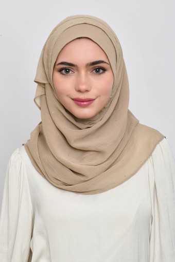 Shore - Plain With Crystals Crinkled Chiffon (CLASSIC)