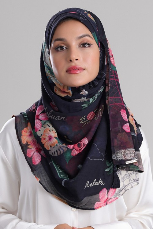 Kuala Lumpur - Printed Crinkled Chiffon