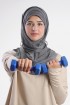 Gym Hijab - Plain Heather Functional Mesh