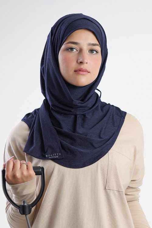 Gym Hijab - Plain Heather Functional Mesh