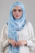 Monogram Blue-Printed Plus Crinkled Chiffon (NEW STYLE)