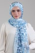 Monogram Blue-Printed Plus Crinkled Chiffon (NEW STYLE)