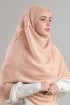 Tan Beige-Plain Crinkled Chiffon