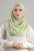 Lime Green-Plain Crinkled Chiffon