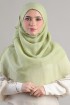 Lime Green-Plain Crinkled Chiffon