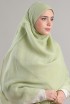 Lime Green-Plain Crinkled Chiffon