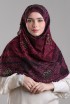 Bibi Khanym Maroon-Printed Plus Crinkled Chiffon With Foil