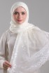 Sheikh Zayed Offwhite-Premium Plain Brasso Georgette