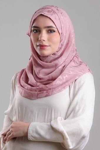 Sheikh Zayed Pale Mauve-Premium Plain Brasso Georgette