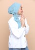 Aqua-Plain Crinkled Butti Chiffon