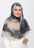 Autumn Mist-Printed Plus Crinkled Chiffon