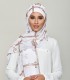 Buckle White-Printed Georgette