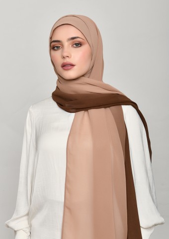 Beige Brown-Plain Geogette