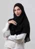 Jet Black-Plain Crepe Chiffon