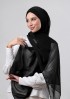 Jet Black-Plain Crepe Chiffon