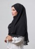 Black-Plain Crinkled Chiffon