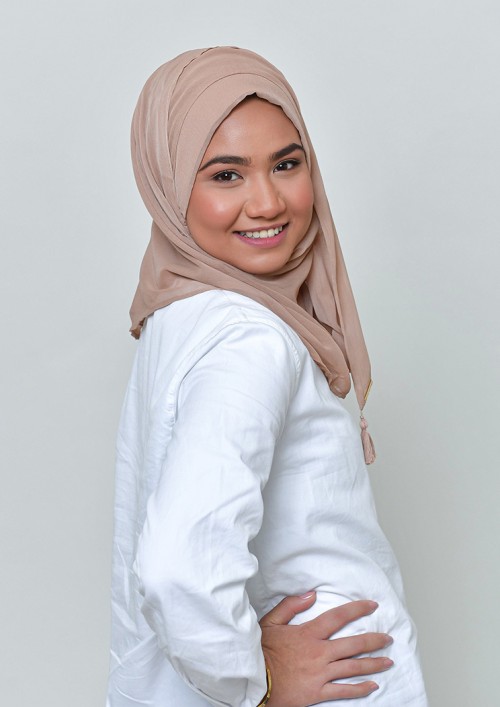 Blush-Basic Plain Lite Chiffon