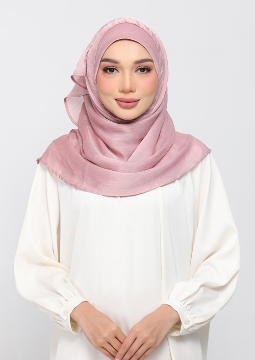BLUSH PINK - PLAIN CRINKLE SATIN