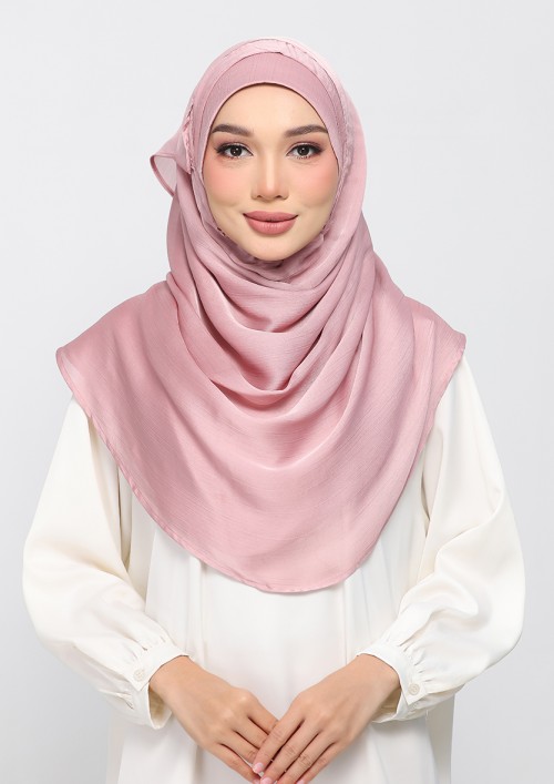 BLUSH PINK - PLAIN CRINKLE SATIN
