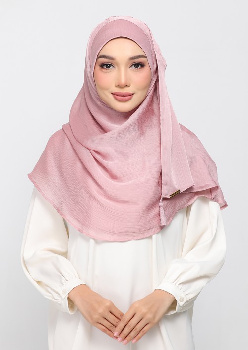 BLUSH PINK - PLAIN CRINKLE SATIN