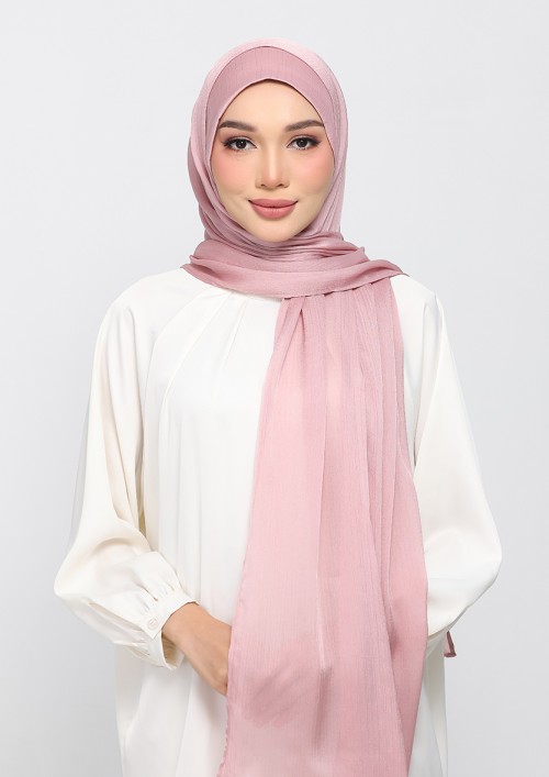 BLUSH PINK - PLAIN CRINKLE SATIN