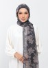 Grey Bouquet - Printed Plus Crinkled Chiffon