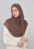 Chocolate-Plain Mosaic Butti Chiffon (CLASSIC)