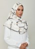 Buckle Cream-Printed Georgette