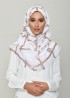 Buckle White-Printed Georgette